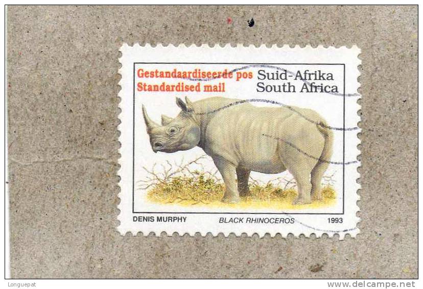 AFRIQUE Du SUD : Rhinoceros Noir (Diceros Bicornis) - Mammifère - - Usados