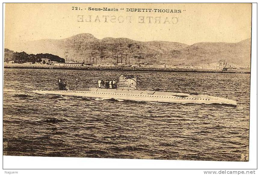SOUS MARIN  DUPETIT THOUARS - Submarinos