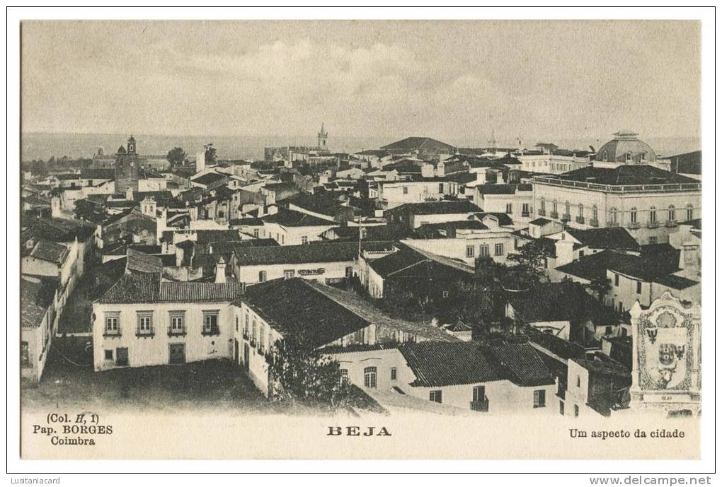 BEJA- Um Aspecto Da Cidade (Ed. Pap. Borges, Col. H,1) Carte Postale - Beja