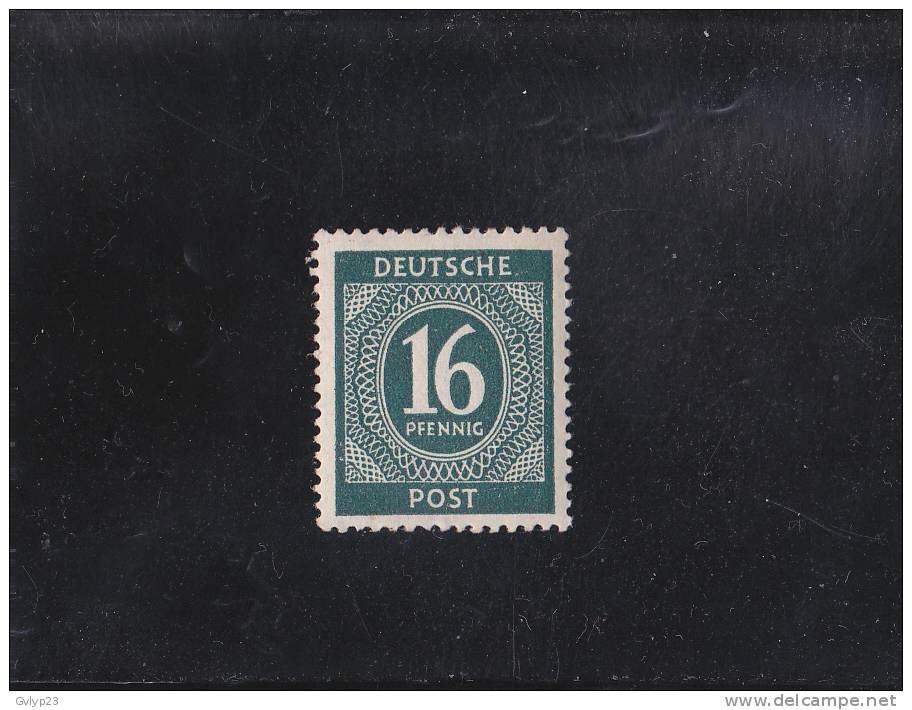 16P VERT-BLEU FONCé  N° 13 YVERT ET TELLIER  VARIéTé IMPRESSION VERSO NEUF ** 1946 - Autres & Non Classés