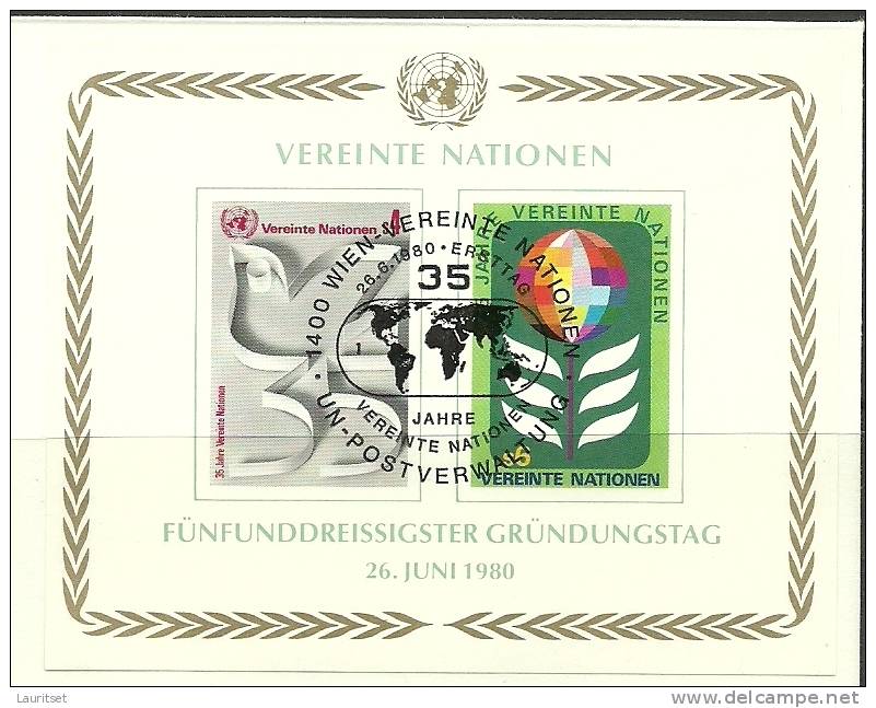 United Nations New York  26.06.1980 FDC Naciones Unidas UN 35h Anniversary Jahrestag - Lettres & Documents