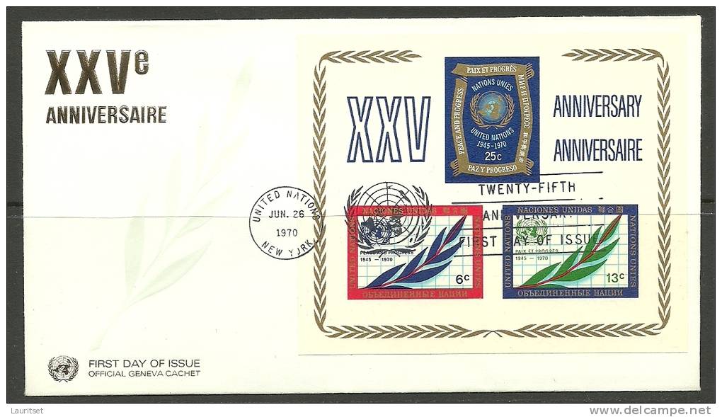 United Nations New York  26.06.1980 FDC Naciones Unidas UN 35th Anniversary Jahrestag - Covers & Documents