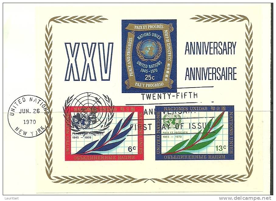 United Nations New York  26.06.1980 FDC Naciones Unidas UN 35th Anniversary Jahrestag - Covers & Documents