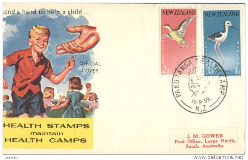 (119) New Zealand FDC Cover - Premier JOur Nouvelle Zelande - 1959 - Health - FDC