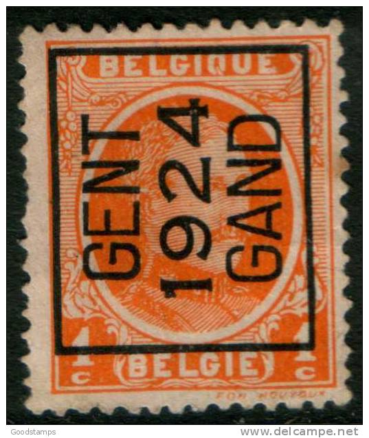 Belgium  King Albert I,1c 1922  Type , GENT 1924 GAND,  Roller Precancel , No Gum - Roller Precancels 1920-29