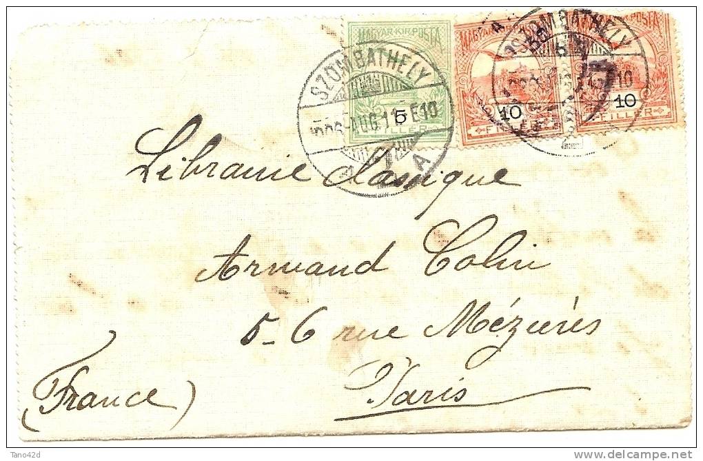 REF LPU11 - HONGRIE CARTE LETTRE VOYAGEE AOÛT 1916 ( 1 TP ABÎME) - Postmark Collection