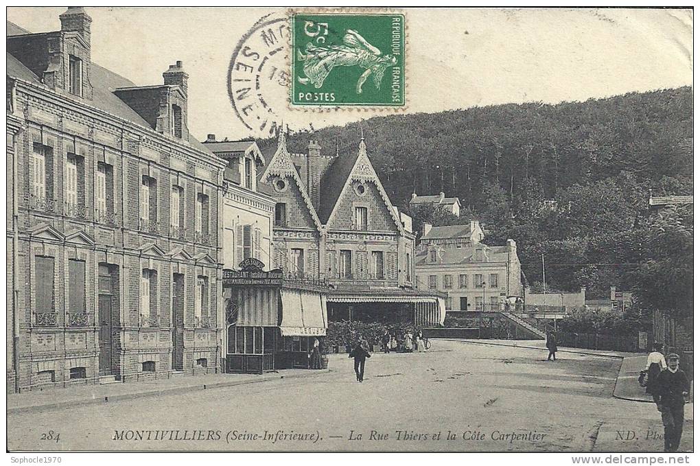 HAUTE NORMANDIE - 76 - SEINE MARITIME -  MONTIVILLIERS - La Rue Thiers Et La Côte Carpentier - Montivilliers