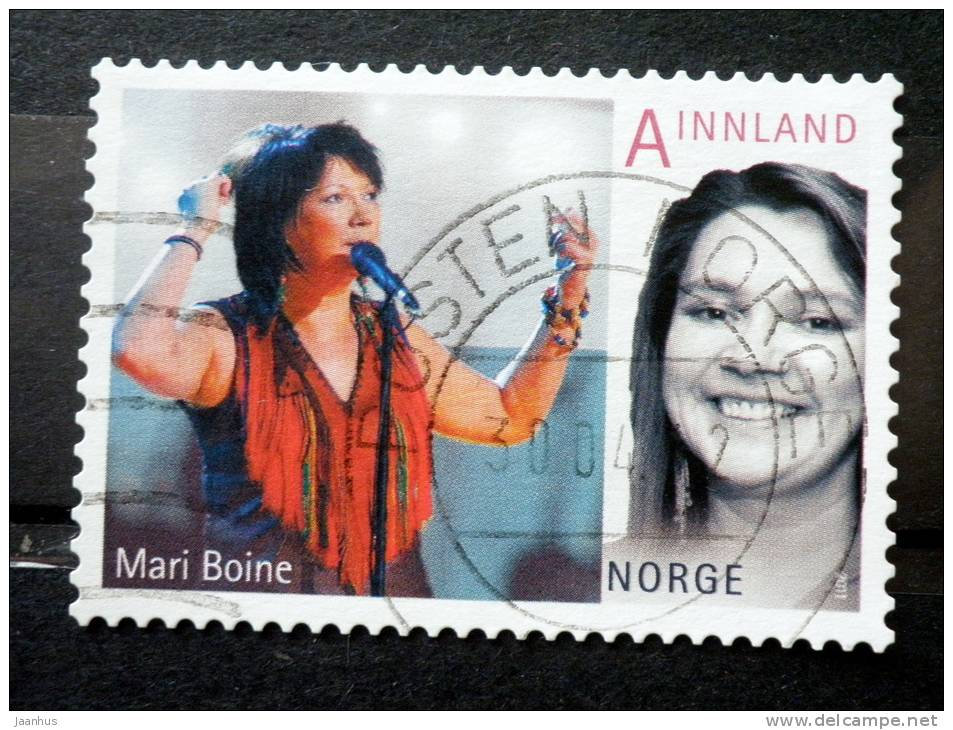 Norway - 2011 - Mi.nr.1763 - Used - Norwegian Pop Music: Pop Singers - Mari Boine - Self-adhesive - Used Stamps