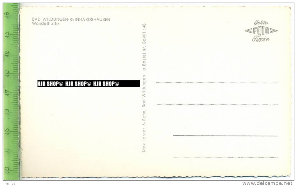 „Bad Wildungen-Reinhardshausen, Wandelhalle“ Um 1950/1960 Ungebrauchte Karte - Bad Wildungen