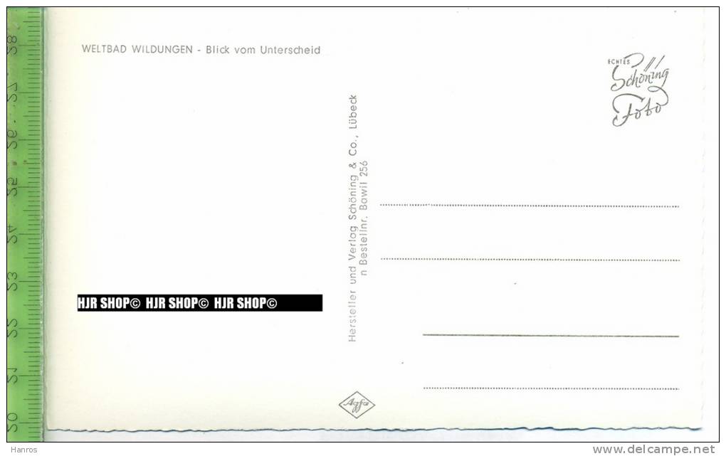 „Bad Wildungen, Blick Vom Unterscheid“ Um 1950/1960 Ungebrauchte Karte - Bad Wildungen