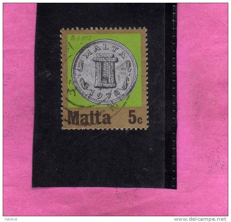 MALTA GREAT BRITAIN GRAN BRETAGNA 1972 DECIMAL CORRENCY COINS MONEY - MONETA SISTEMA DECIMALE USED - Malta (...-1964)