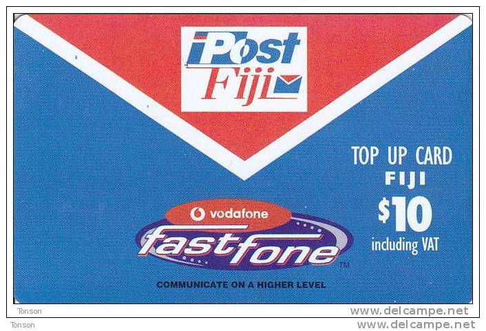 Fiji, $10, Vodafone, Fast Fone, Post Fiji, 2 Scans. - Fidschi