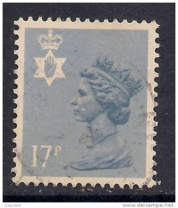 NORTHERN IRELAND GB 1984 17p GREY BLUE USED MACHIN STAMP SG N143. ( D993 ) - Irlanda Del Norte