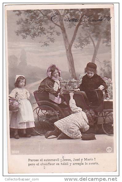 CHILDREN PLAYING A CAR RACE  REAL PHOTO CA1900 ORIGINAL POSTCARD Cpa AK (W3_0186) - Other & Unclassified