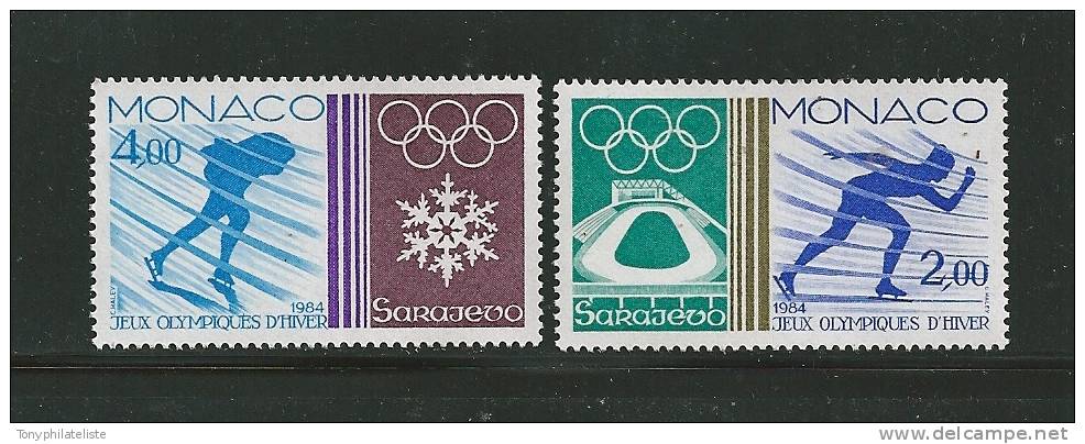 Monaco Timbres De 1984  Neufs** N°1416 Et 1417   Jeux Olympiques - Unused Stamps