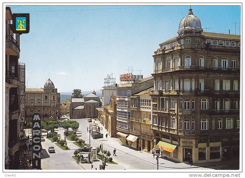 Carte Postale Moderne Non écrite Espagne - Lugo, Place De Santo Domingo, Voitures Années 60 - Lugo