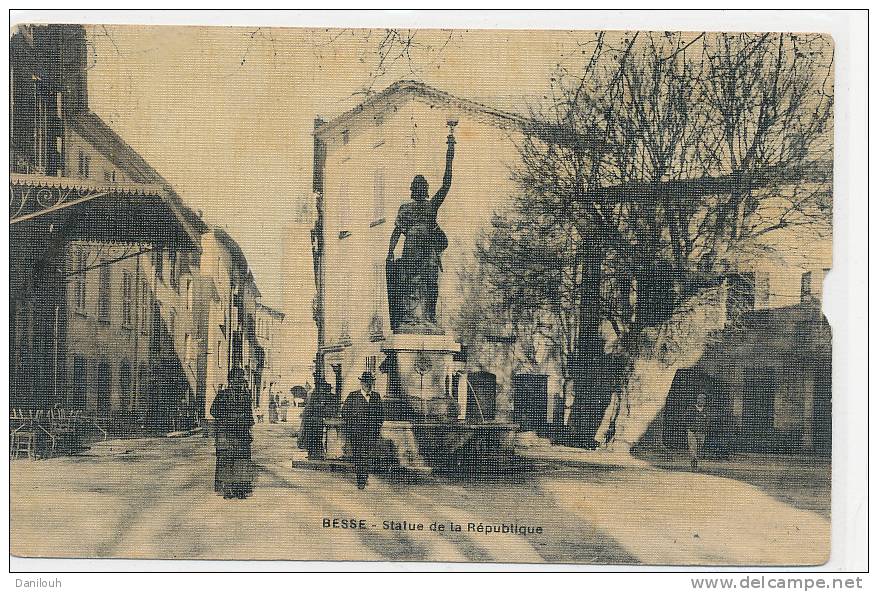 83 // BESSE   Statue De La République   Colorisée, Toilée  ** - Besse-sur-Issole
