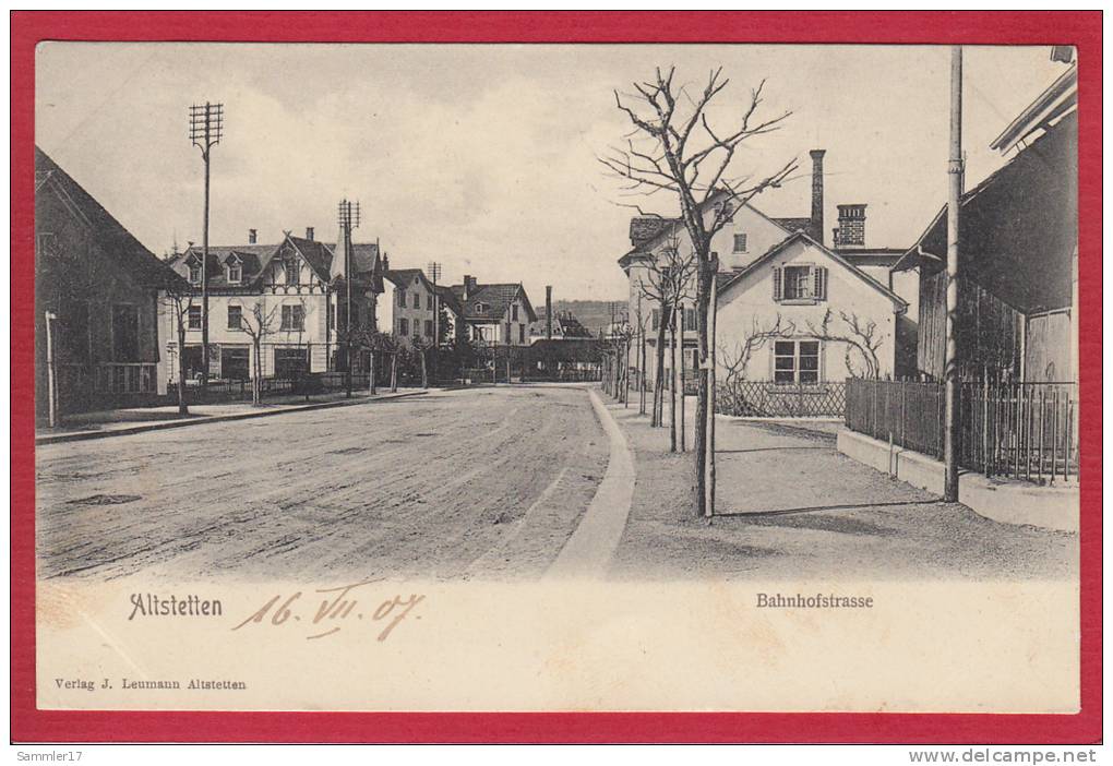 ZÜRICH ALTSTETTEN BAHNHOFSTRASSE 1907 - Altstetten