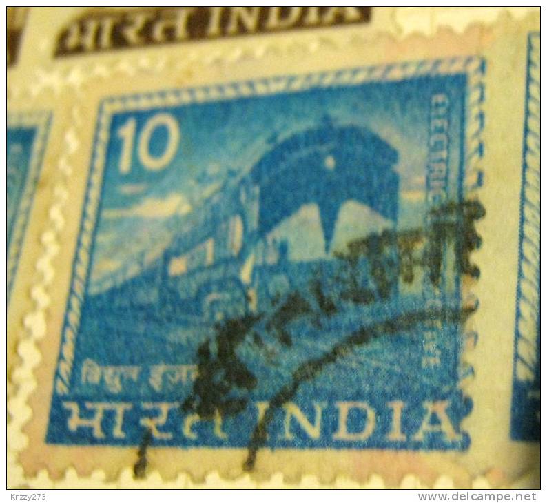 India 1965 Electric Locomotive 10p - Used - Oblitérés