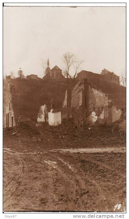 Carte Postale Photo Militaire En ARGONNE - APREMONT - Vue Du Village - Voir Texte 2 Scans - - Other & Unclassified