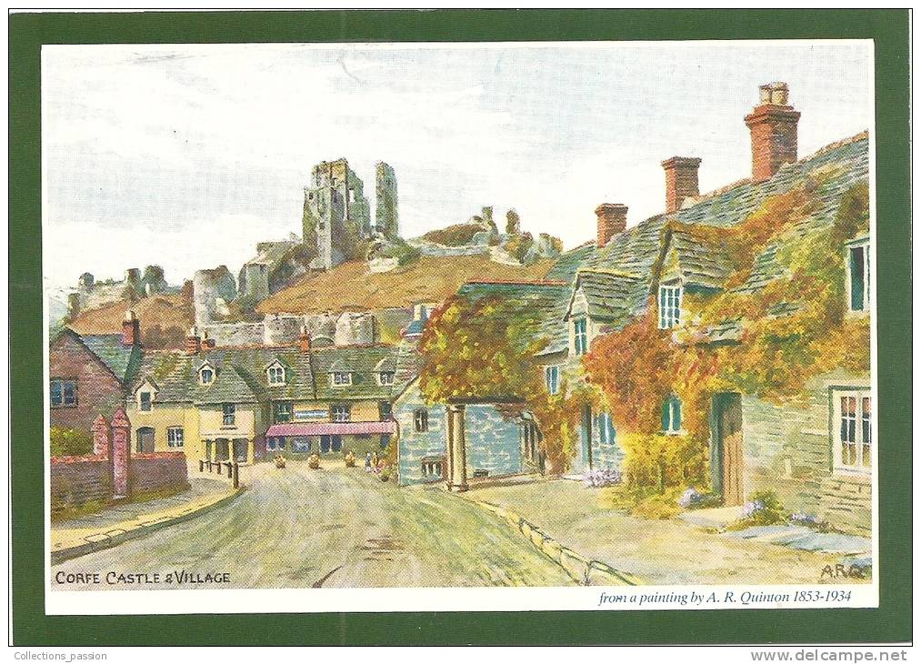 Cp, Angleterre, Corfe Castle, Et Village - Other & Unclassified