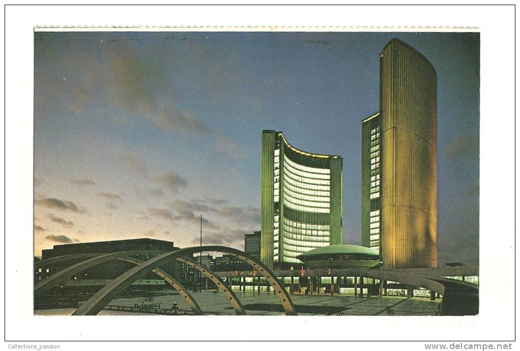 Cp, Canada, Toronto, The New City Hall Illuminated - Toronto