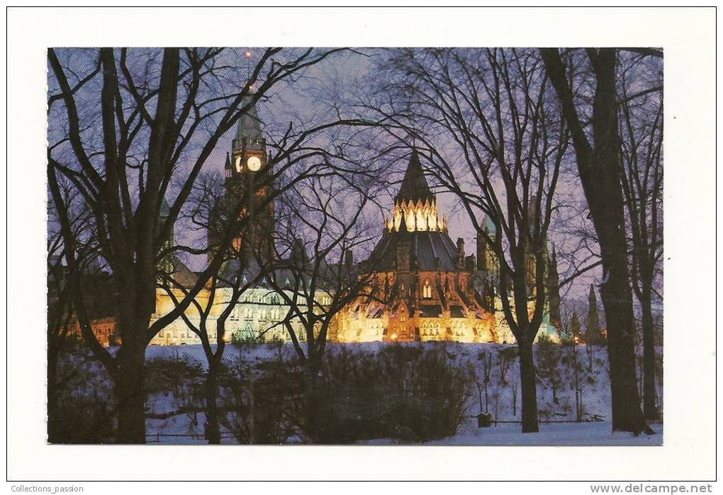 Cp, Canada, Ottawa, Le Palais Du Parlement Dans Son Décor Hivernal - Ottawa