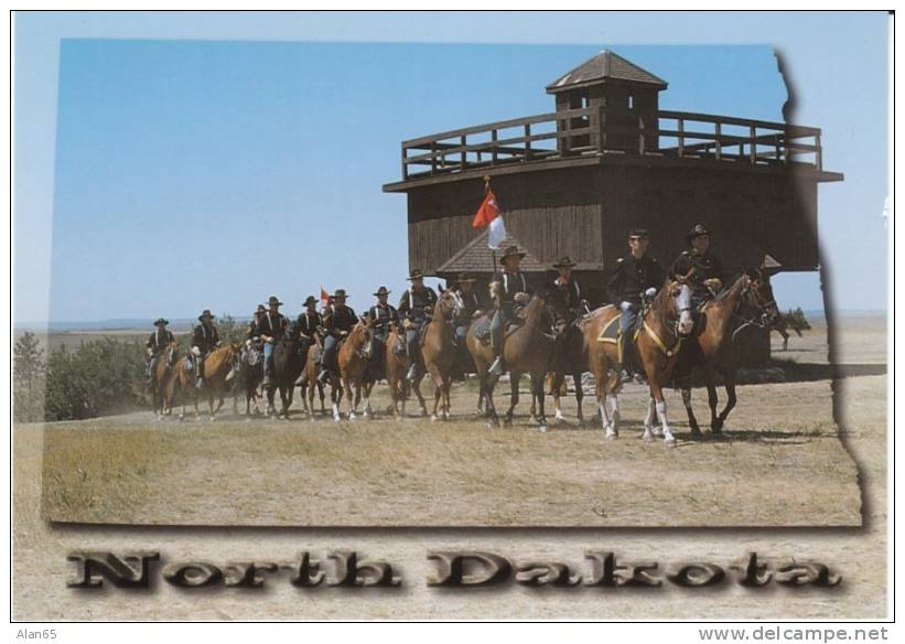 Fort Abraham Lincoln State Park ND North Dakota, Army Post 7th Cavalry On C1990s/2000s Vintage Postcard - Other & Unclassified