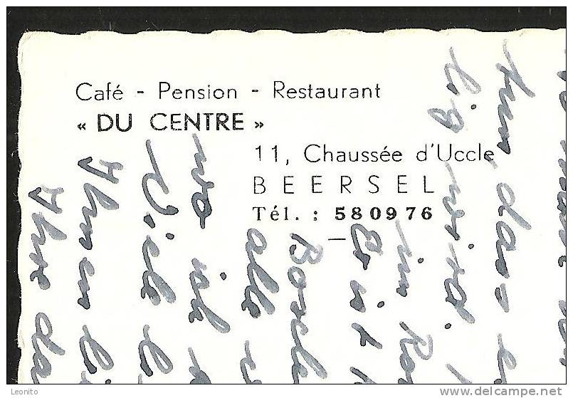 BEERSEL Café Pension Restaurant DU CENTRE 1963 - Beersel