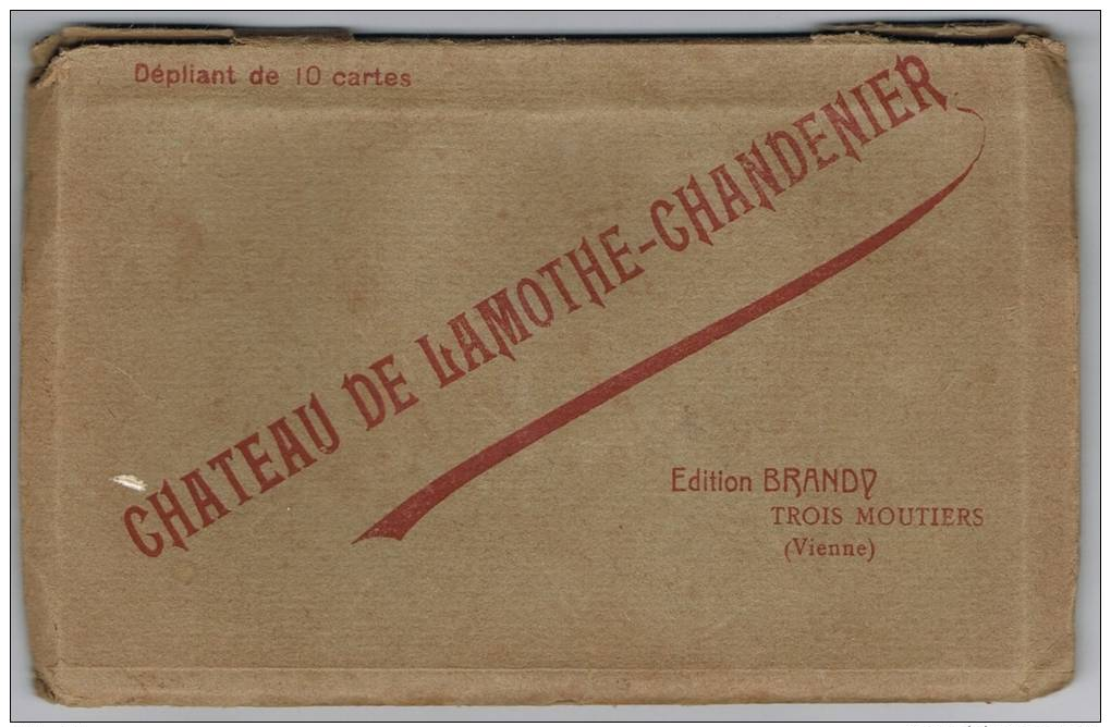 CHATEAU DE LAMOTHE - CHANDENIER - Dépliant De 10 Cartes - Les Trois Moutiers