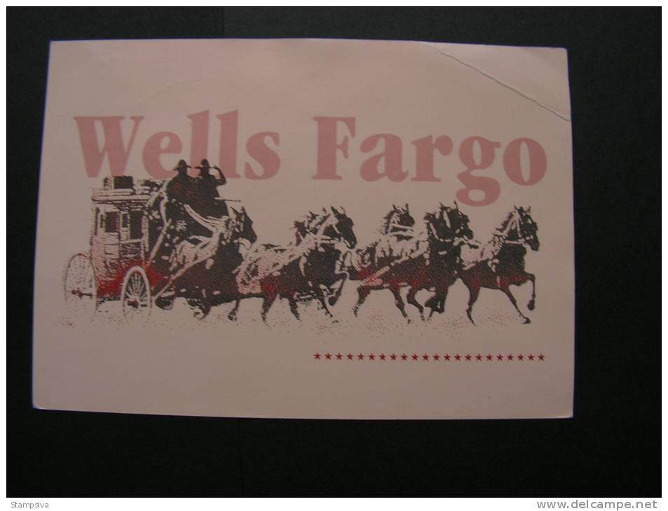 == CSR Wells Fargo Stempel  Karte Hat Bug 1994  Not Perfect  Pferde Kutsche , Horses... - Briefe U. Dokumente