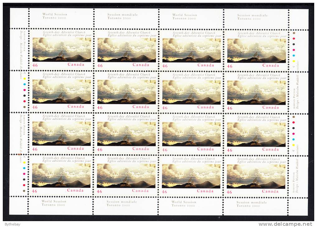 Canada MNH Scott #1858 Sheet Of 16 46c Seventh-Day Adventist Church - Full Sheets & Multiples