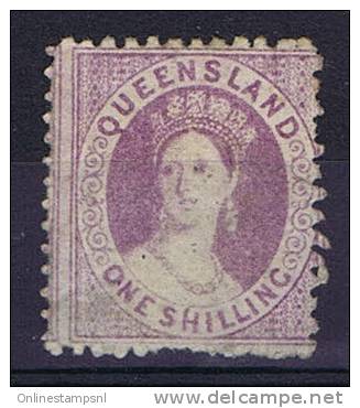 Queensland Mi 31 C, One Shilling, Irregular Perforation Unused No Detectable Watermark. - Neufs