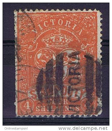 Victoria: 1879 Nr 22, 4 Shillings, Irregular Perforation - Used Stamps