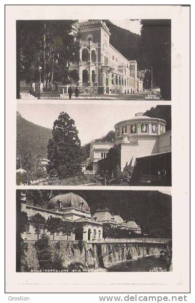 BAILE HERCULANE (ROUMANIE) CARTE PHOTO 3 VUES 1925 - Romania