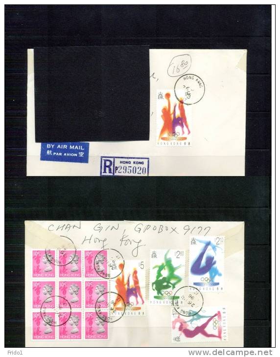 Hongkong Echt Gelaufenes R-Brief / Registered Letter - Summer 1996: Atlanta