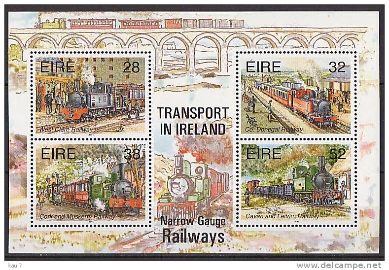 IRLANDE 1995 - TRansports Irlandais, Le Train - BF Neuf // Mnh - Blocs-feuillets