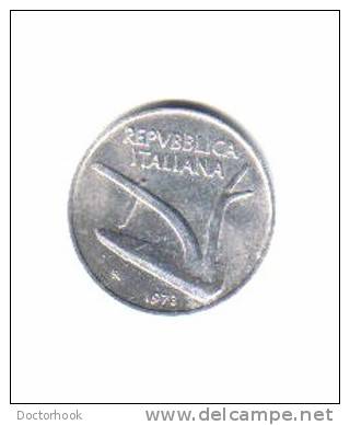 ITALY   10  LIRE  1973 (KM # 93) - 10 Liras