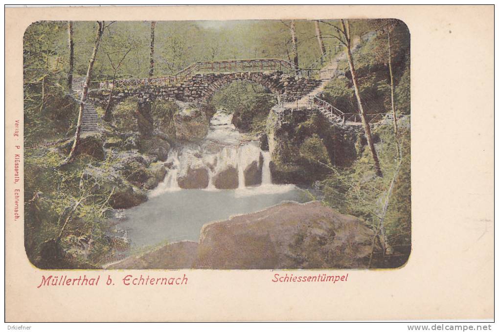 LITHO: Müllerthal Bei Echternach, Schiessentümpel, Um 1902 - Müllerthal