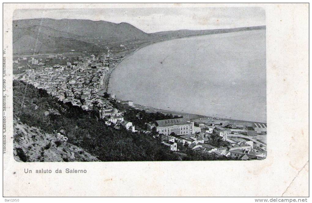 Cartolina D´epoca   " Un Saluto Da Salerno " - Salerno