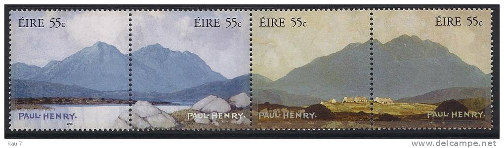 IRLANDE 2008 - 50e Ann De La Mort De Paul Henry, Peintures Paysages - 4v Neuf // Mnh - Nuevos