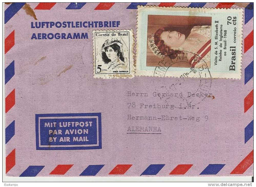 =BRASIL  AEROGRAM 1970 - Lettres & Documents