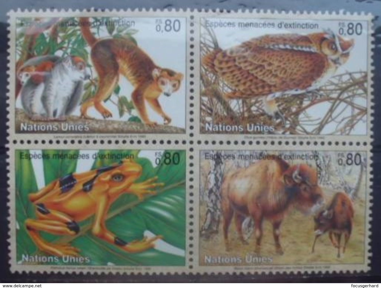 Uno  Genf  Tiere  1995  ** - Unused Stamps