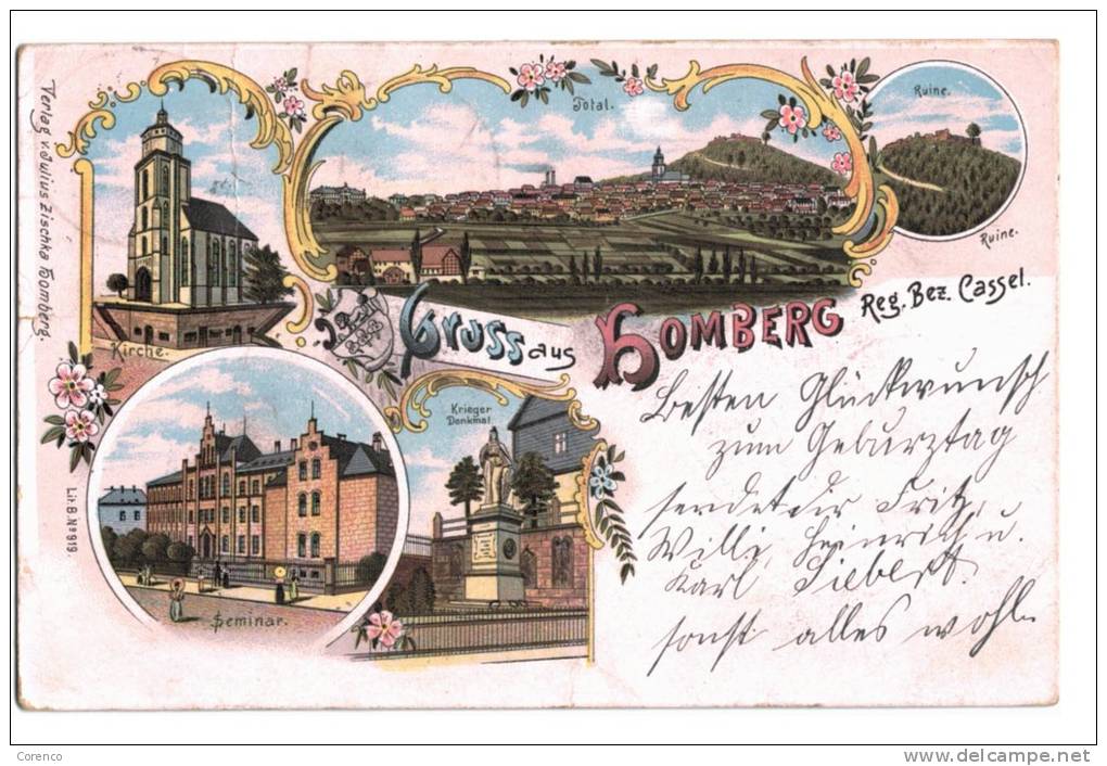 9766    GRUSS AUS  HOMBERG    Circulée  1902 - Homberg