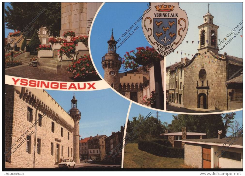 YSSINGEAUX Haute Loire 43 : Multivues église Chateau Blason - Yssingeaux