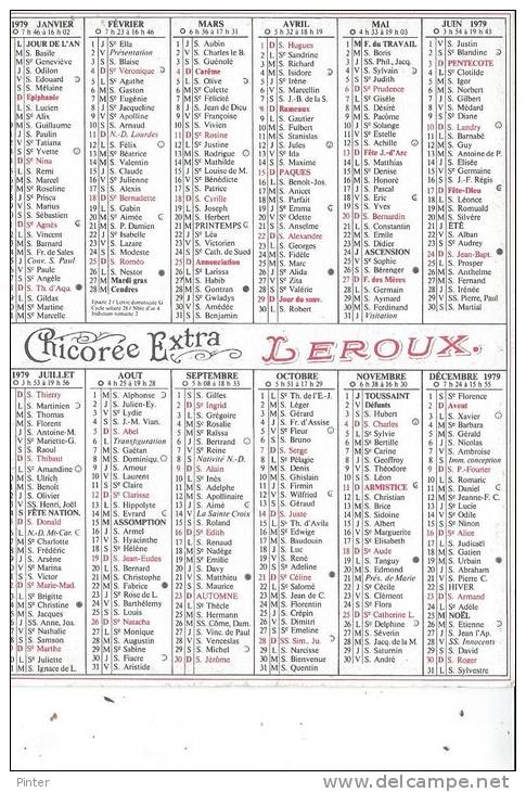 CALENDRIER 1979 - Chicorée Extra Leroux - Autres & Non Classés