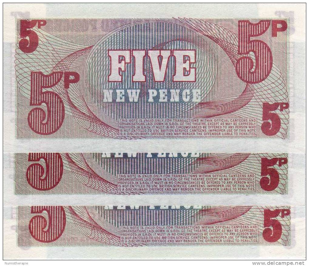 British Armed Forces (6th Series) 5 New Pence Special Voucher : UNC - British Troepen & Speciale Documenten