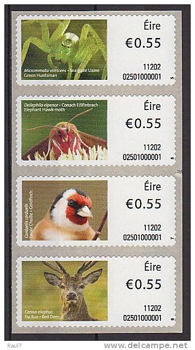 IRLANDE 2011 - Faune Irlandaise, Auto-Collants Roulettes - 4v Neuf // Mnh - Unused Stamps