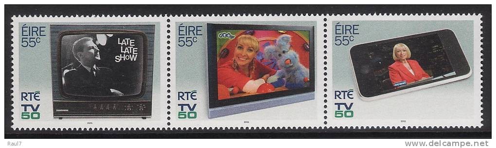 IRLANDE 2011 - 50e Ann De La TV Irlandaise - 3v Neuf // Mnh - Neufs