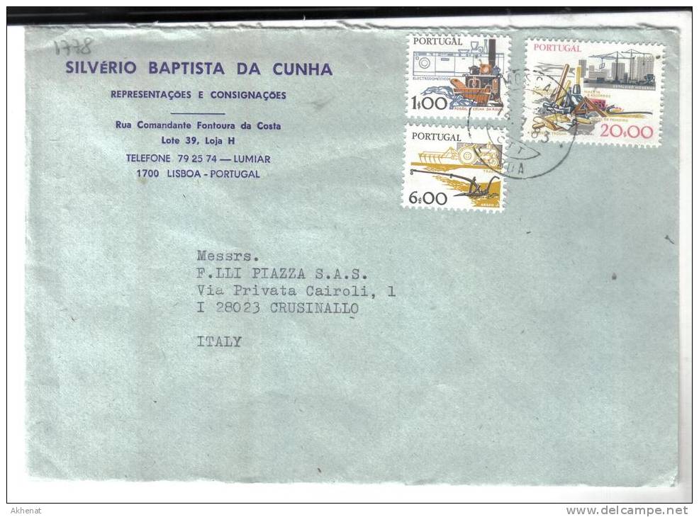 VER1778 - PORTOGALLO , Lettera Commerciale Per L' Italia  14/1/1983 - Brieven En Documenten